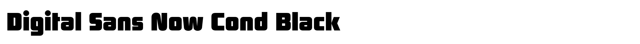 Digital Sans Now Cond Black image